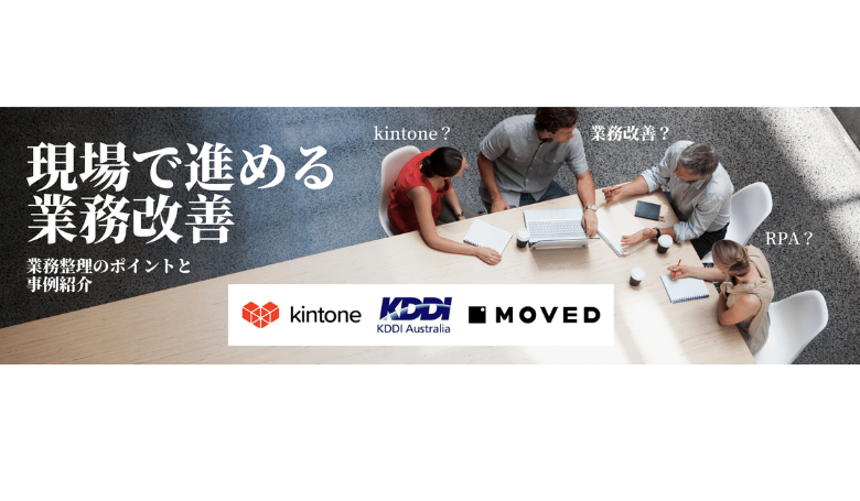 【オーストラリア向け】KDDI Australia × MOVED × Kintone Australia　共催webinar　～現場で進める業務改善～